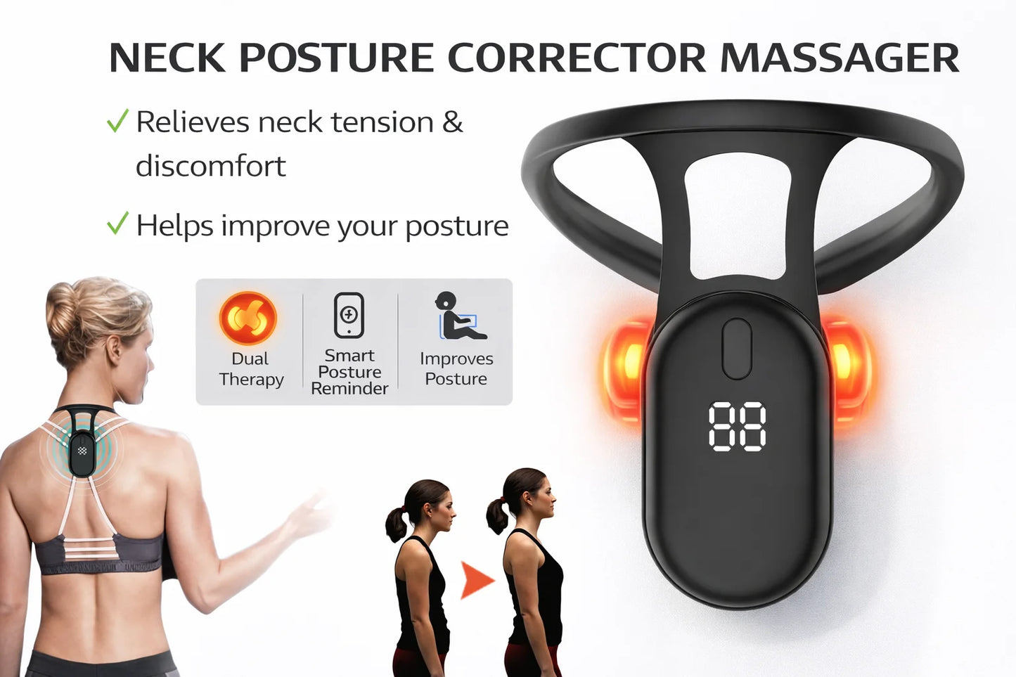 AuraWell™ | Smart Bio-Feedback Posture Trainer