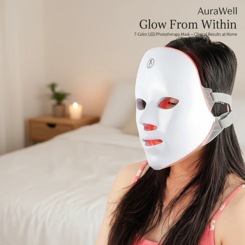 Aurawell Facial LED Mask 7 Colors LED